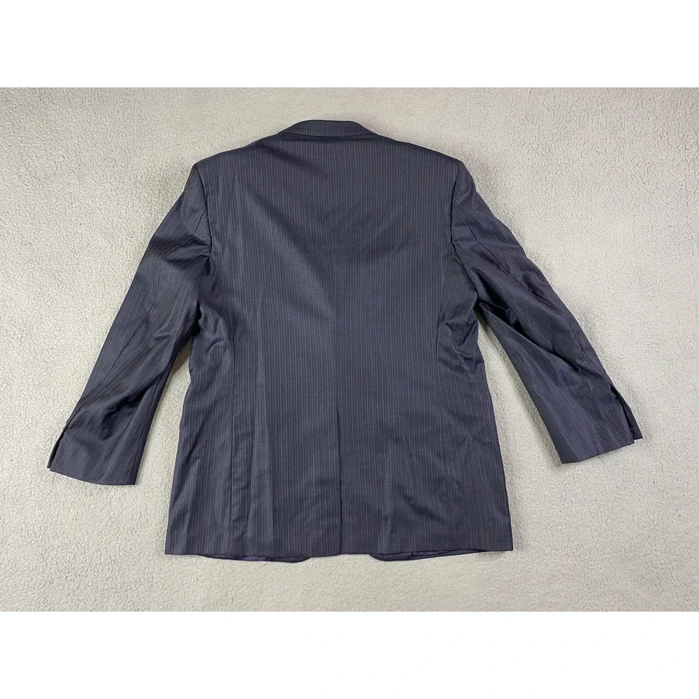 Brooks Brothers Jacket 46 L Navy SaxXon Wool Striped Madison 1818 Sport Coat - Picture 10 of 16